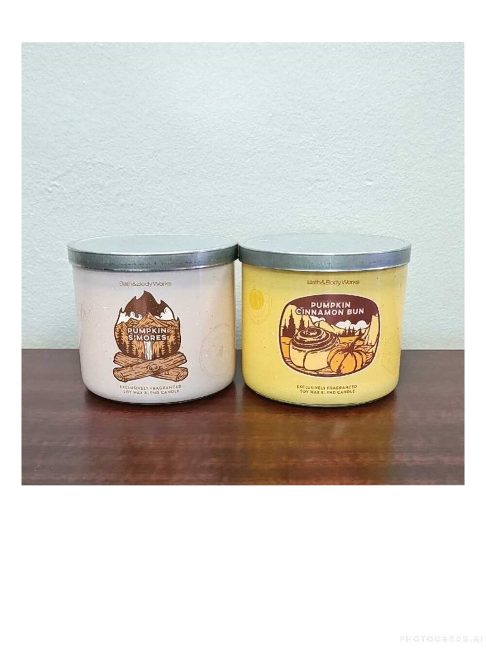 Bath & Body Works PUMPKIN TREATS 3 Wick Candle Bundle - FALL CAMP COLLECTION